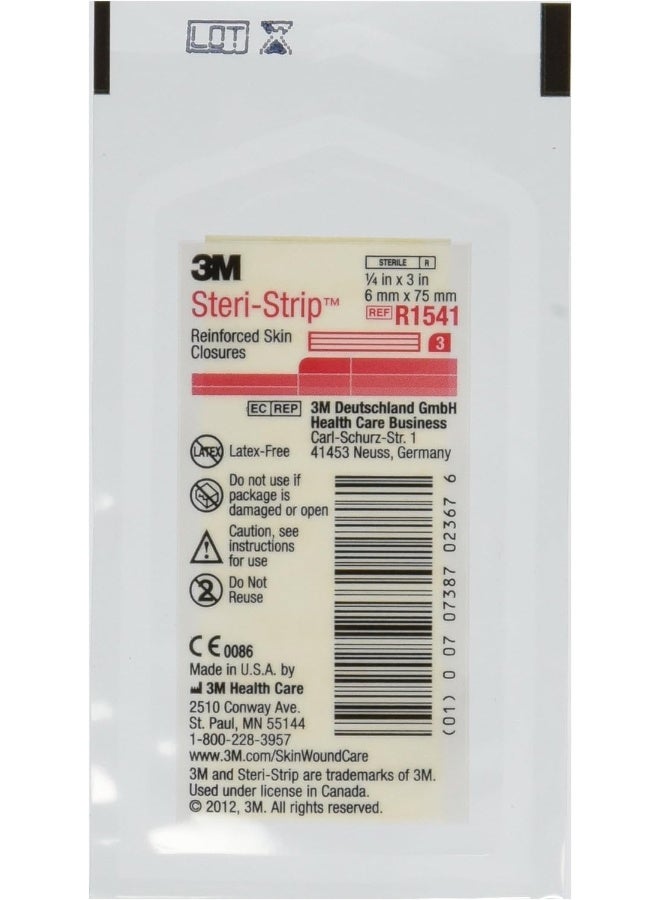 STERI-STRIP 3M Steri Strip Skin Closures 1/4'' X 3'' - 10 Packages of 3 - Image 1